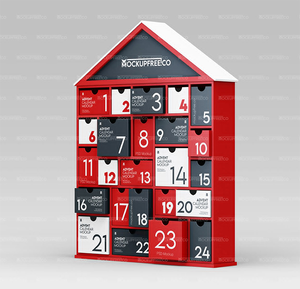 Free Advent Calendar Mockup