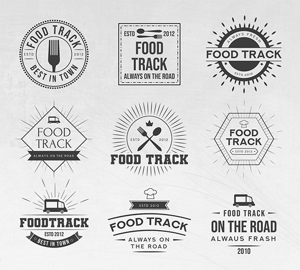 Free Food Track Logo Templates