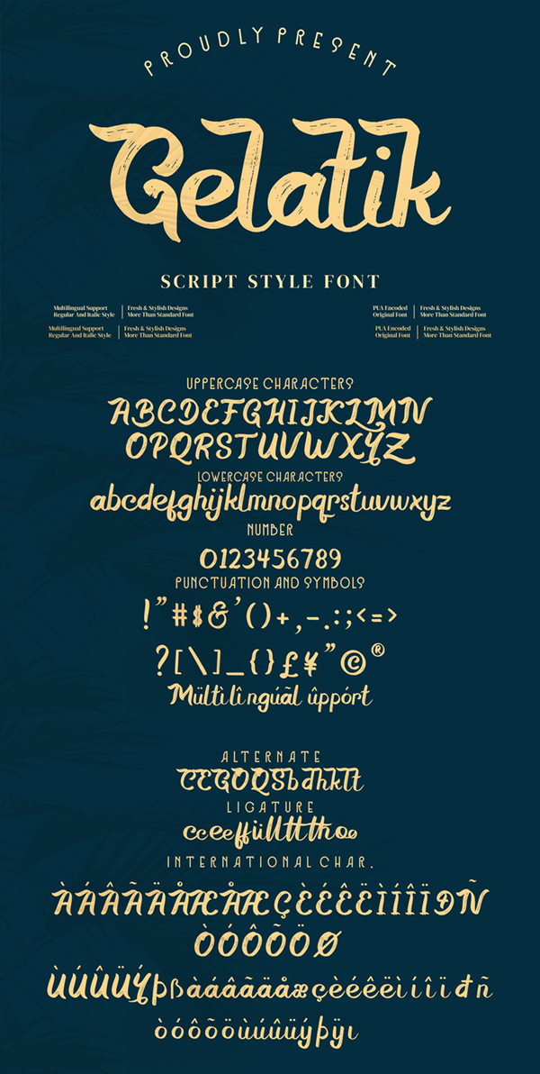 Gelatik Script style font