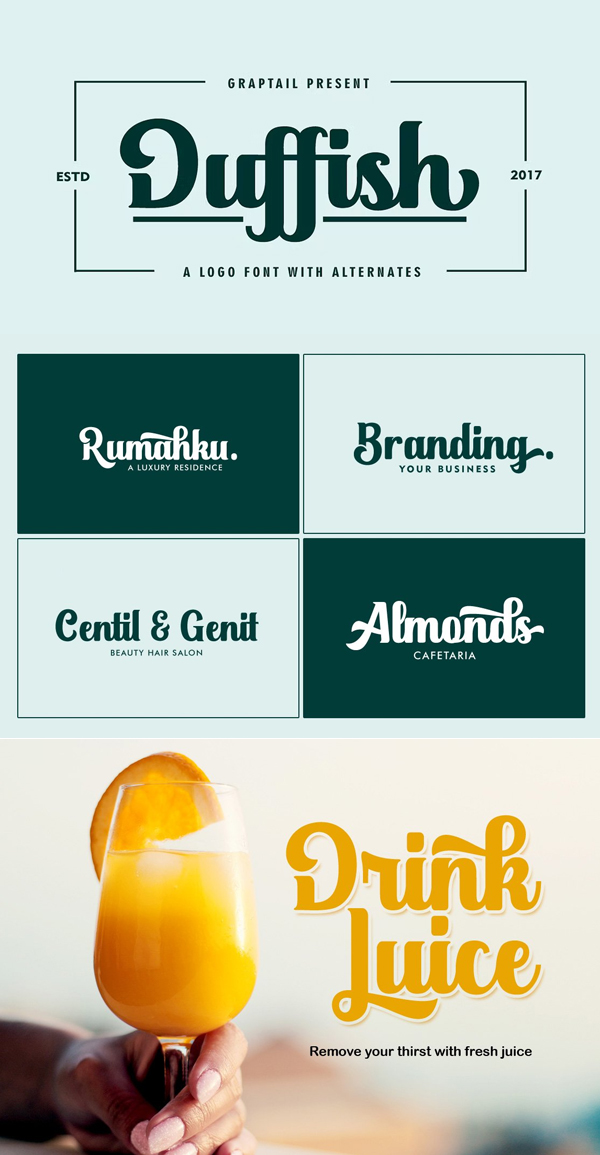 Duffish - Logo Font Free Font