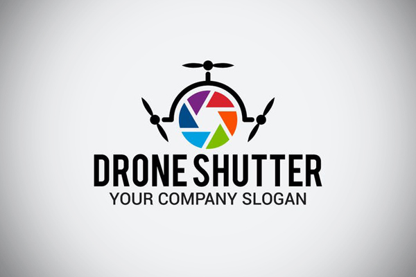 Drone Shutter Vector Logo Design