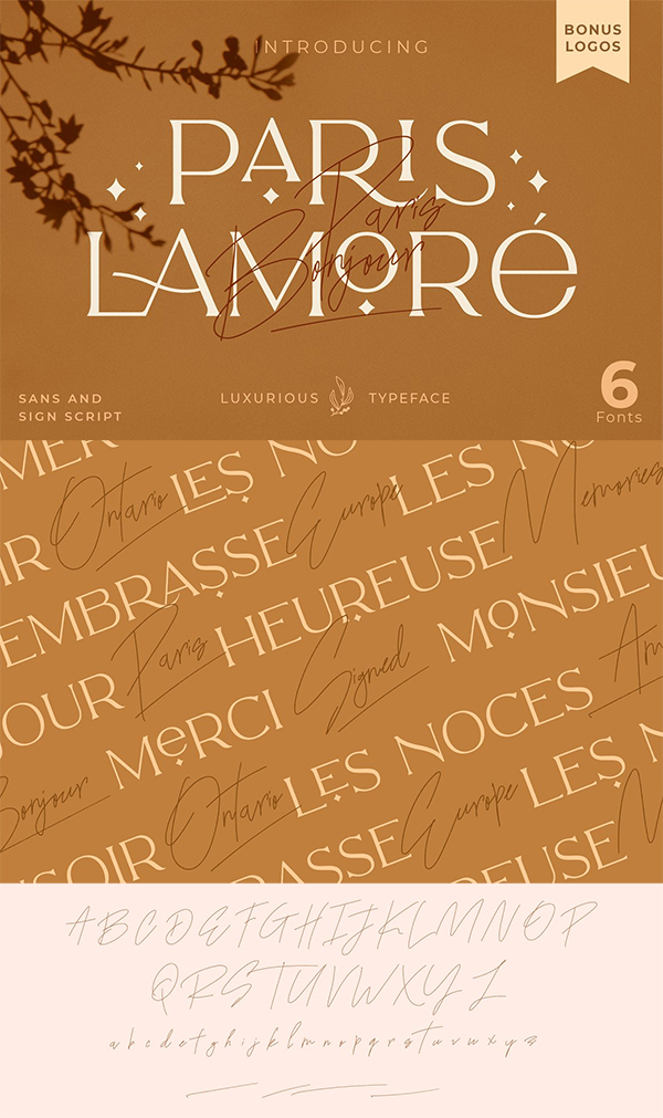 The Paris Lamore Logo Font Free Font
