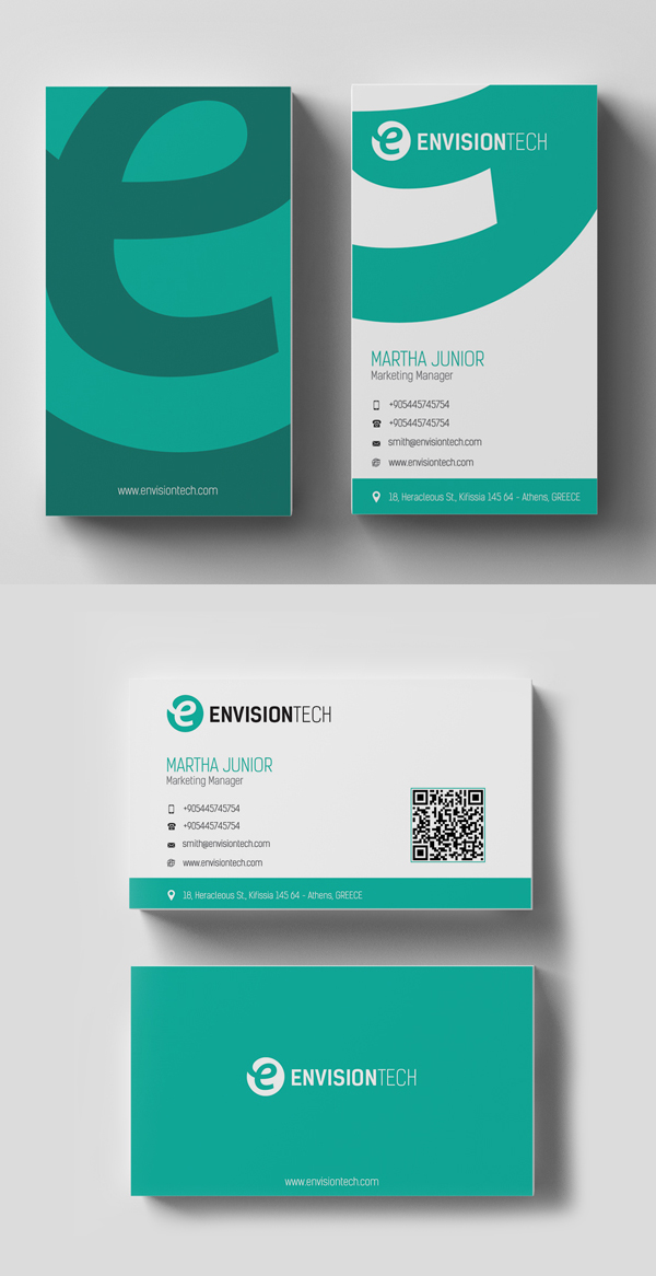 Clean & Flat Business Card Template