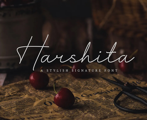 Harshita Signature Free Font