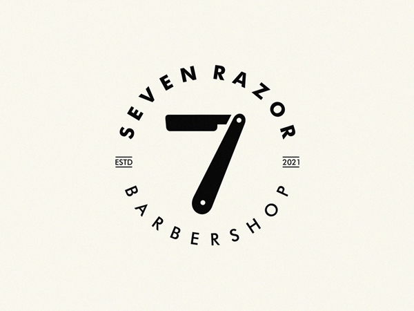 Seven Razor Logo Design