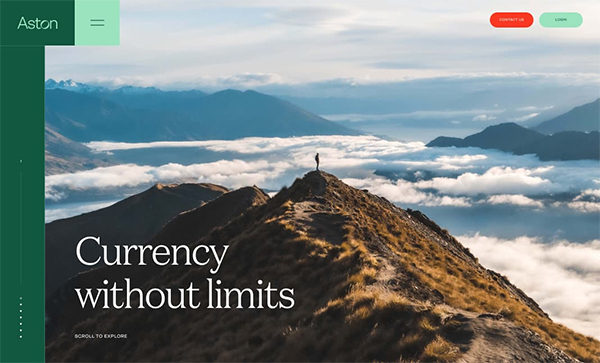 Aston Currency without limits Website Design