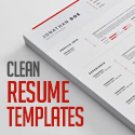 Post Thumbnail of 17 Clean Resume Templates with Cover Letter
