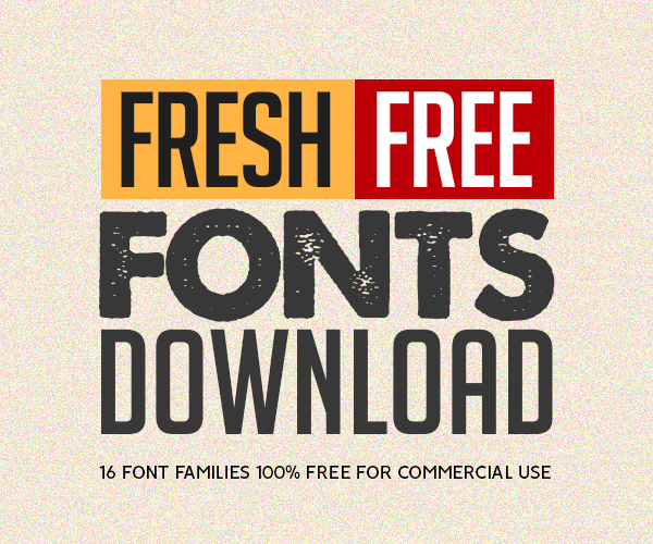 16 Fresh Free Fonts Download