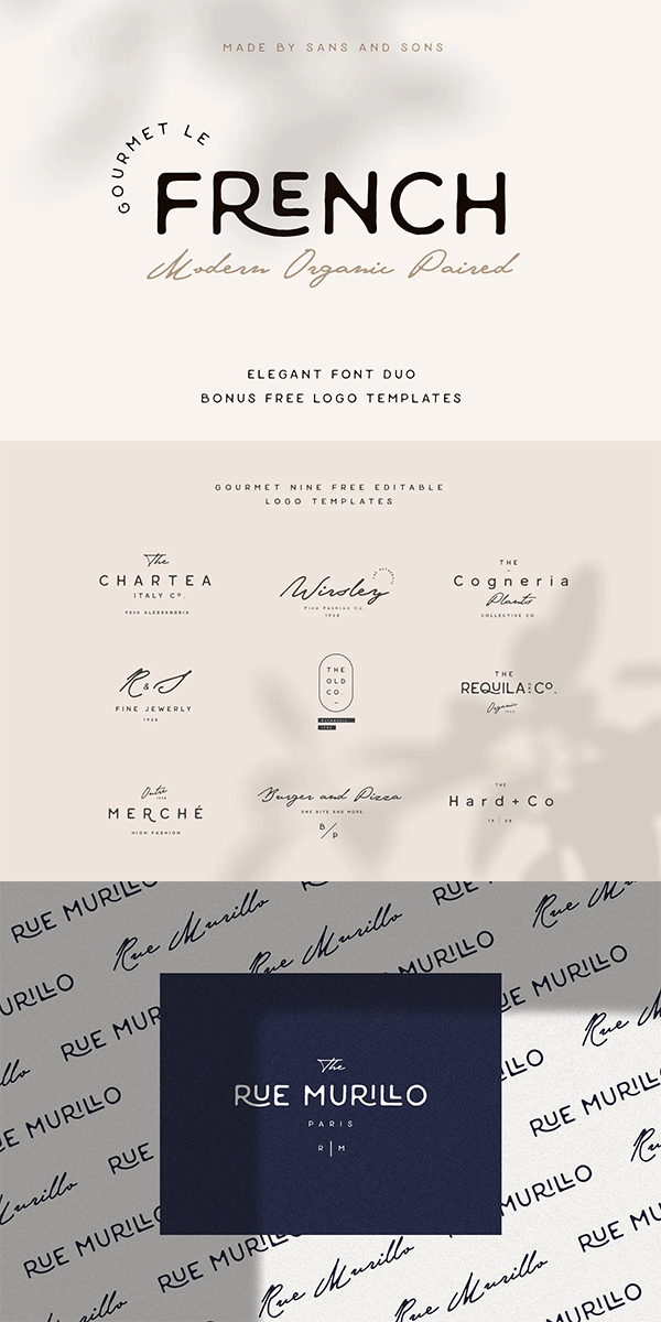 Le French - Organic Paired Font