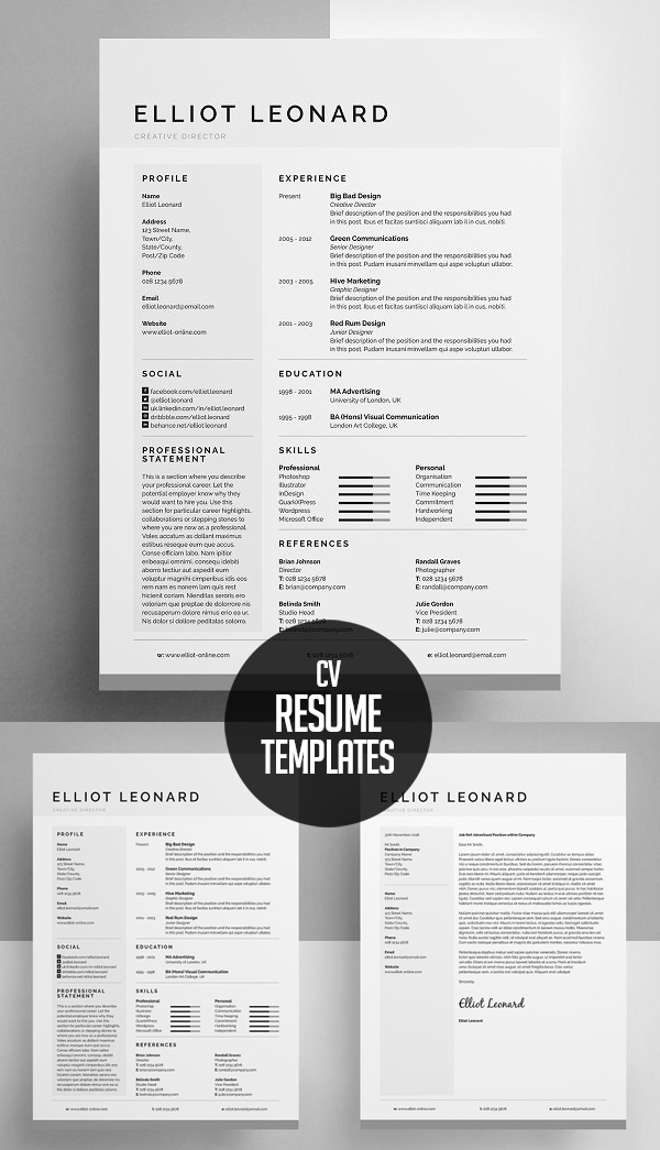 Elliot Resume / CV Template