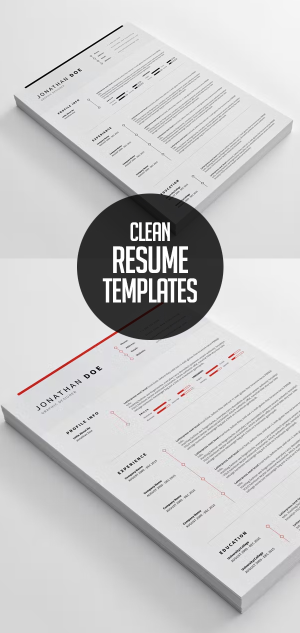 Clean and Minimal Resume Template