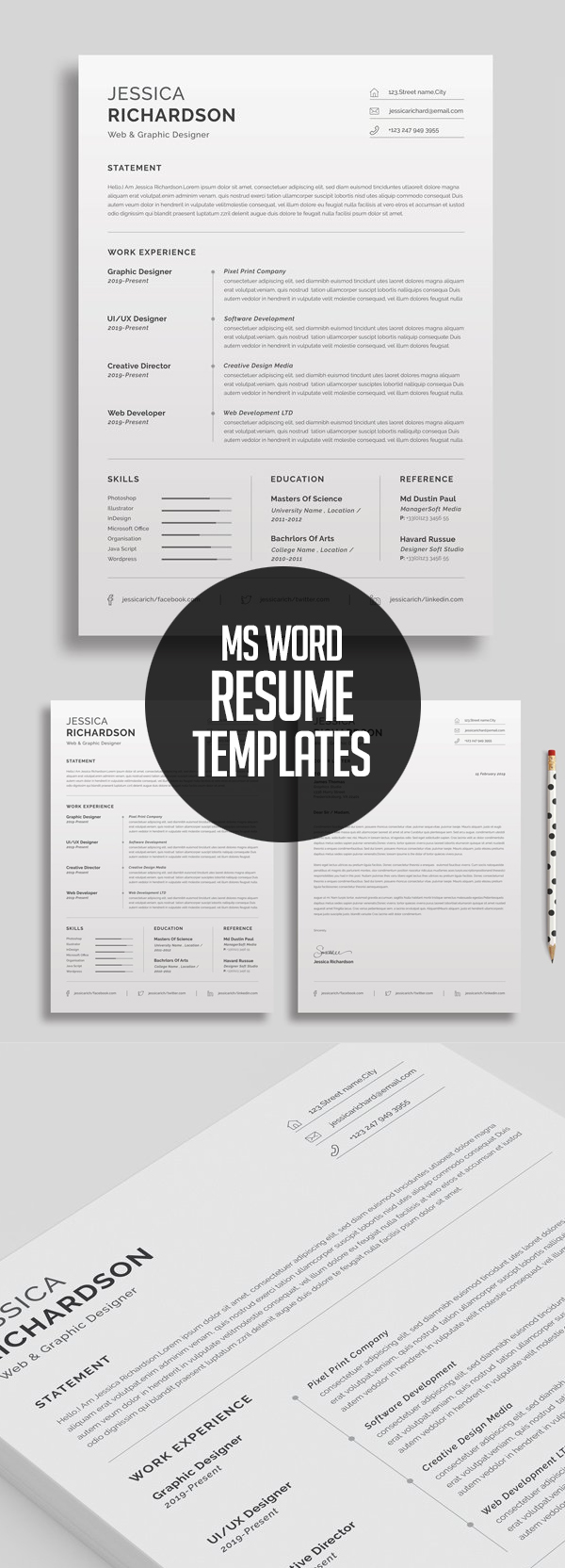 Clean Resume / CV Word Template