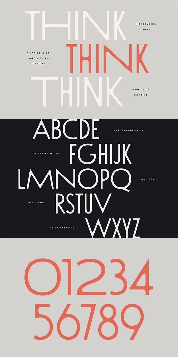 Think Sans - A Varied Width Font