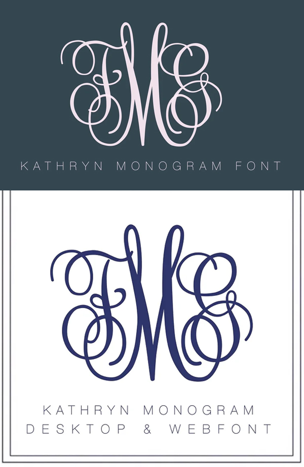 Kathryn Monogram Desktop Font
