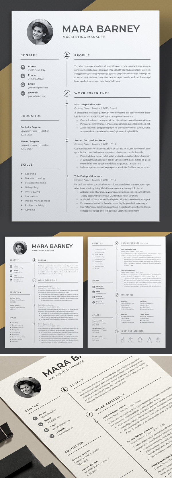 Creative Resume Template CV Design
