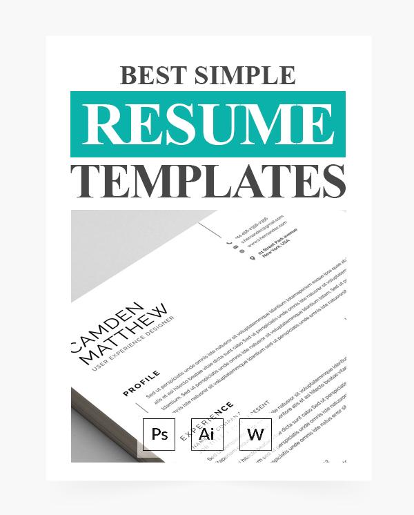 25+ Best Simple Resume Templates 2022