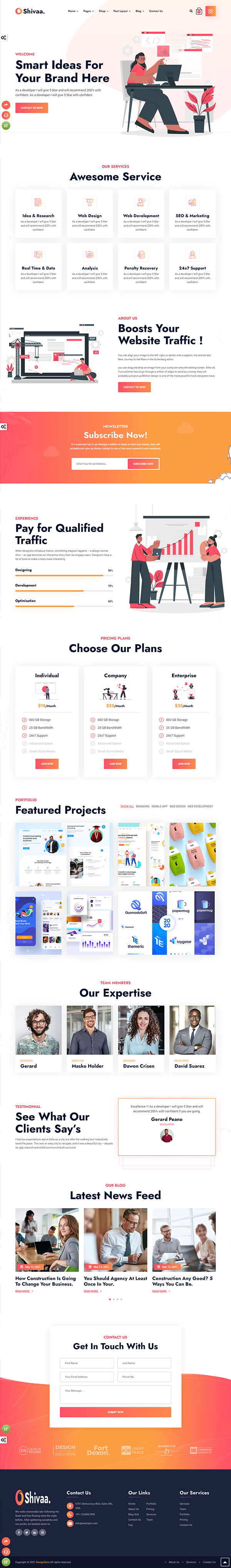 Shivaa - Multipurpose Agency Business WordPress Theme