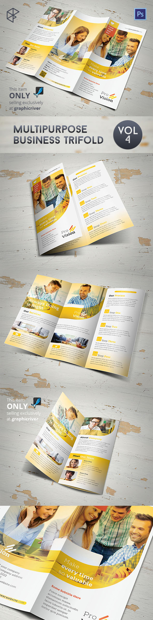 Multipurpose Business Trifold Brochure Design