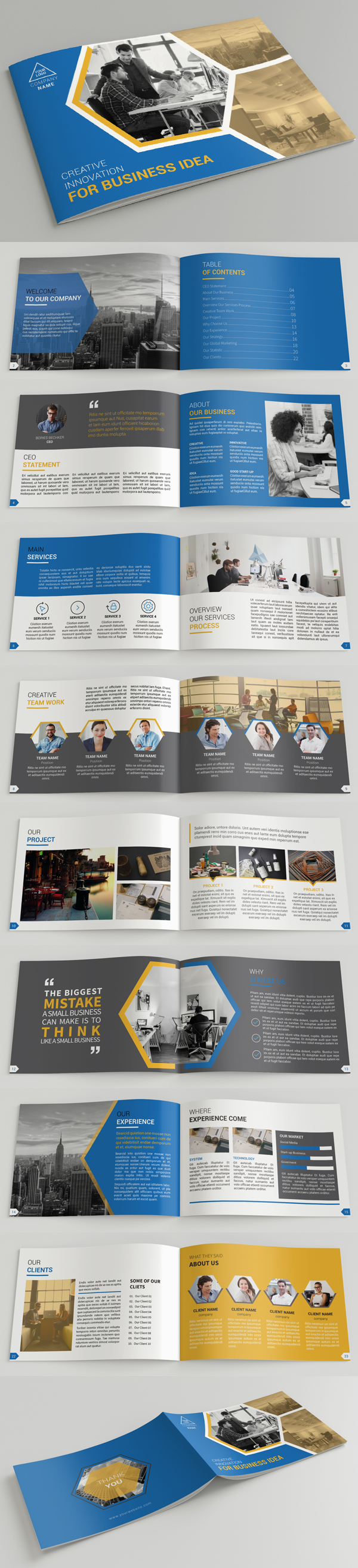 Creative A5 Company Profile Brochure Template
