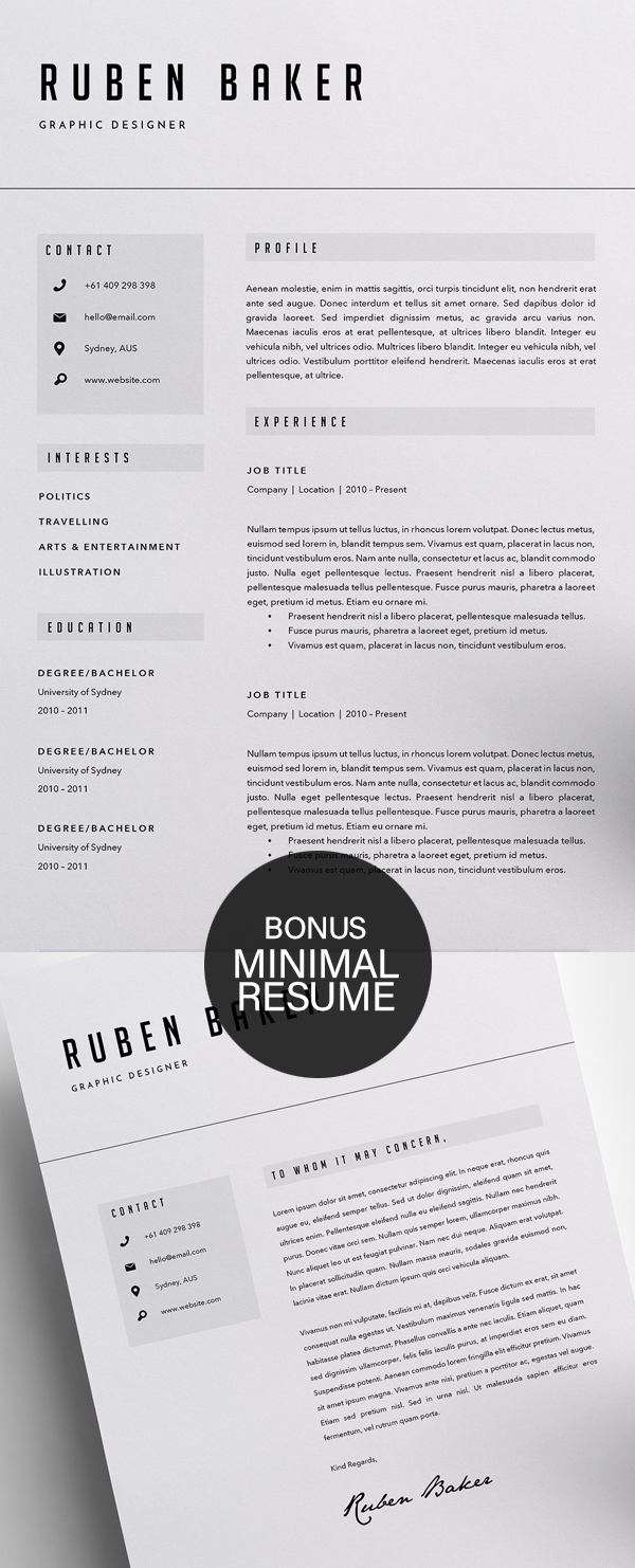 Resume Template (3 Page)