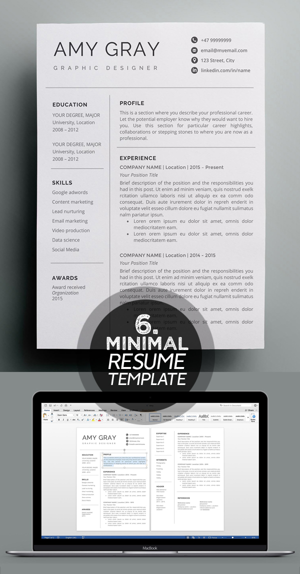 Professional resume template
