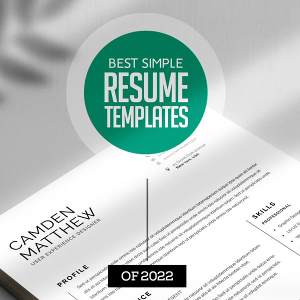 23 Minimal Resume Templates with Cover Letter