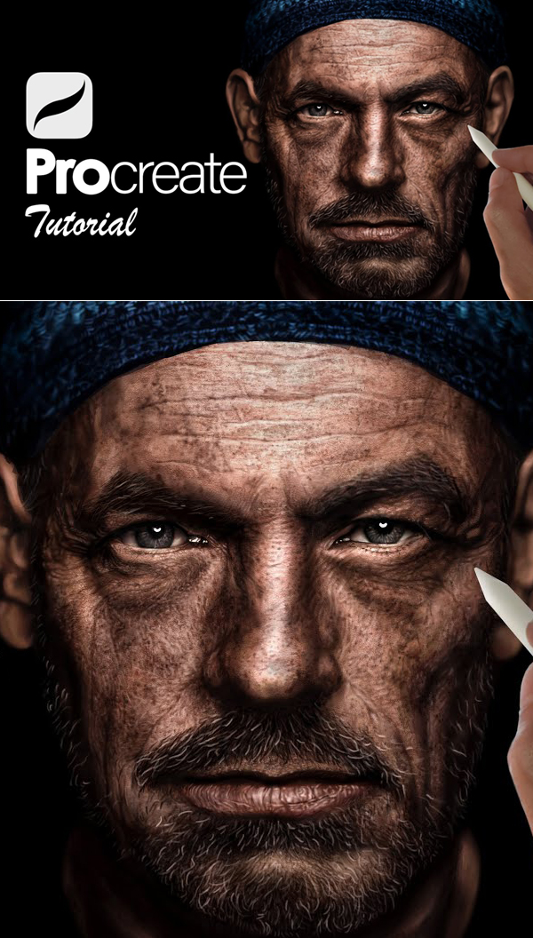 How To Paint Realistic Portrait on iPad Procreate Tutorial