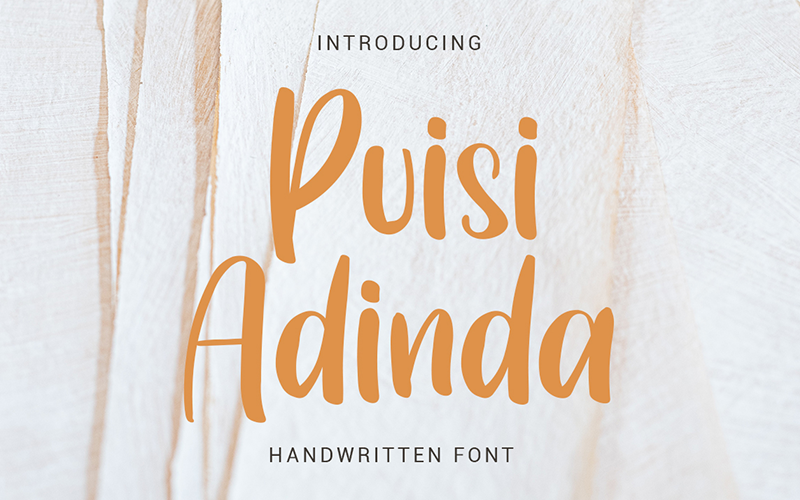 Puisi Adinda Handwritten Script Free Font Free Font