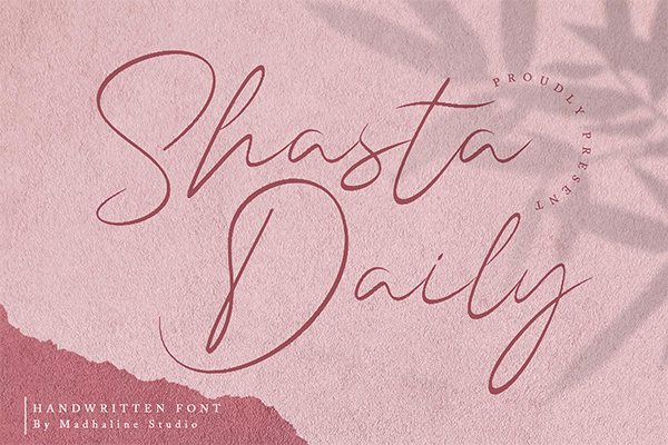 Shasta Daily Script Free Font Free Font