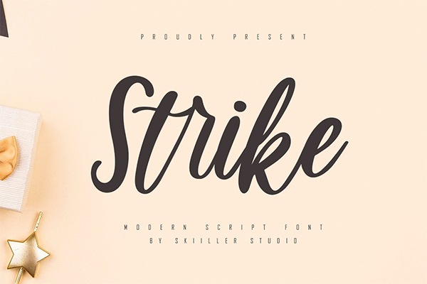 Strike Modern Script Free Font Free Font