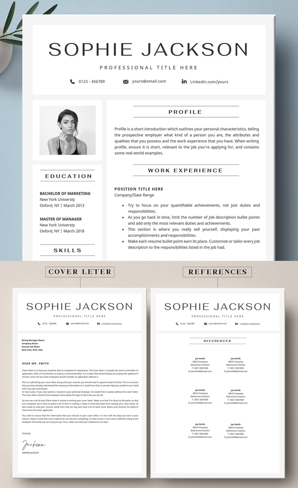 Resume Template / CV with Photo