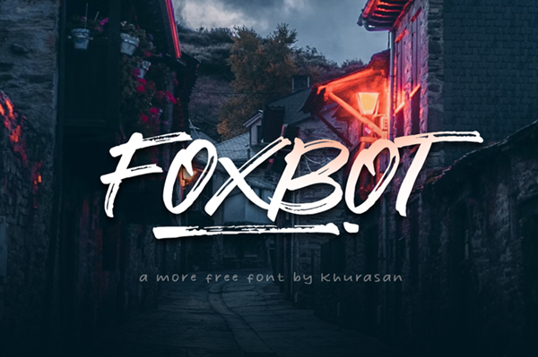 Foxbot Brush Free Font