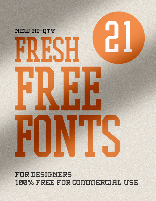 Fresh Free Fonts – 21 New Fonts For Designers