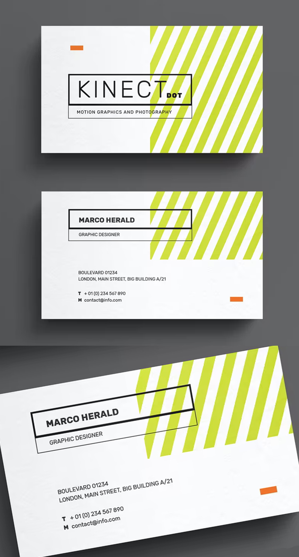 Minimal Striped Business Card Template