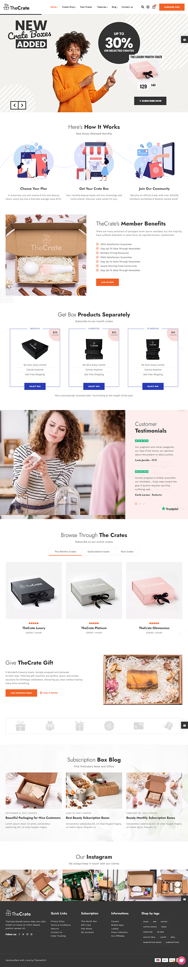 TheCrate – WooCommerce Subscription Box Theme