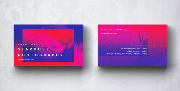 Stardust Photography Business Card Design