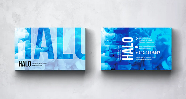 Halo Photography Business Card Design