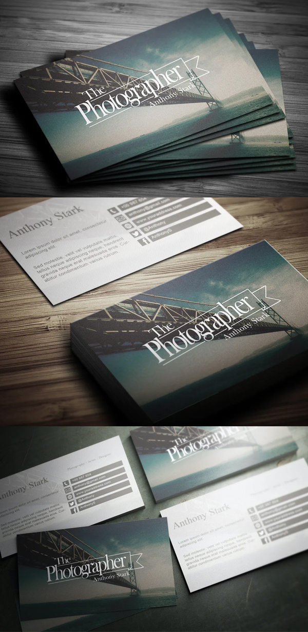 Trendy Photography Business Card Design