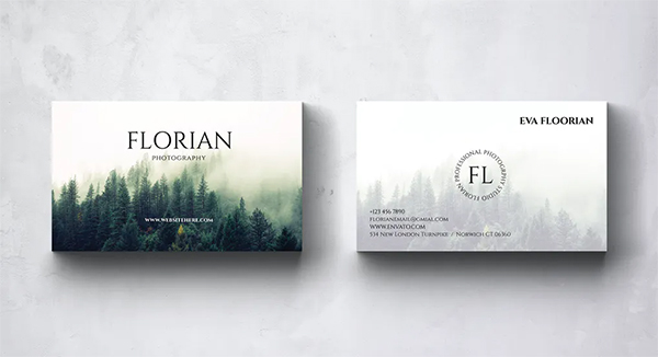 Florian Photography Business Card Design