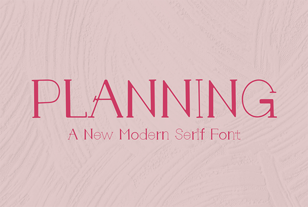Planning Free Font