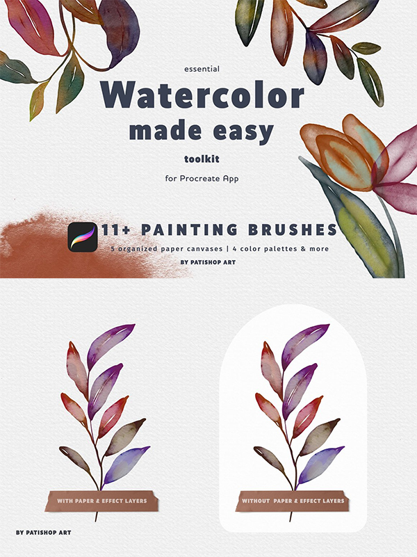 Perfect Watercolor Procreate Brushes