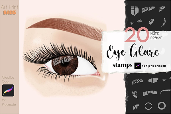 Eye Glare Stamp Realistic Portraits
