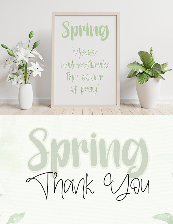 Spring Welcome Font