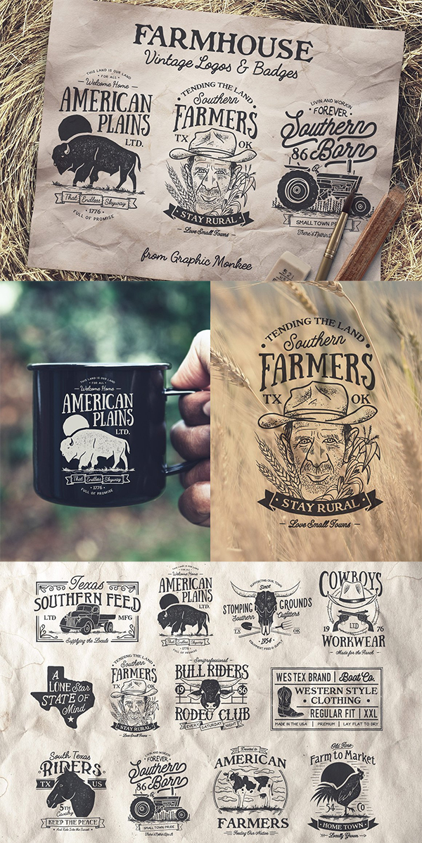 Farmhouse Vintage Badges and Logos
