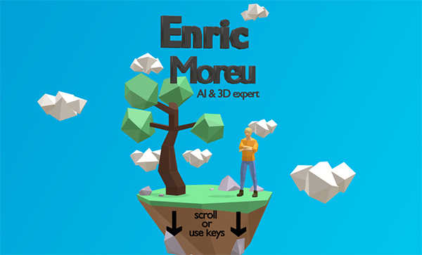 3D resume Enric Moreu - Website Design For Inspiration