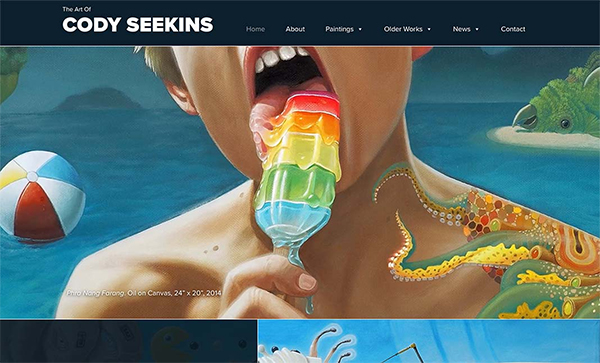 The Art of Cody Seekins - Website Design For Inspiration