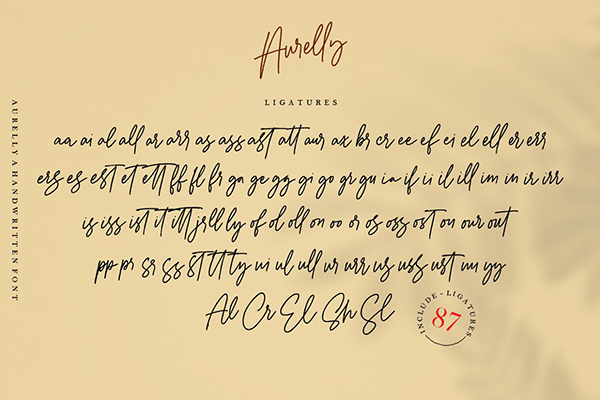 Aurelly Signature Handwritten Font