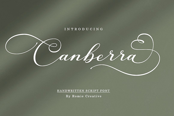 Canberra Handwritten Script Font