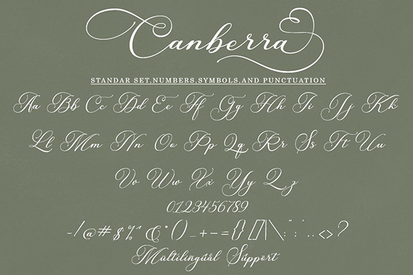 Canberra Handwritten Script Font