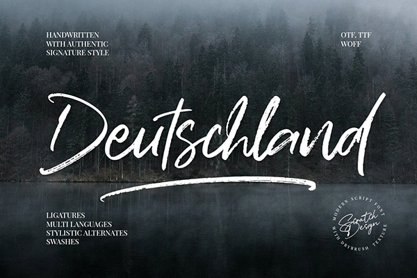 Deucthsland Signature Font